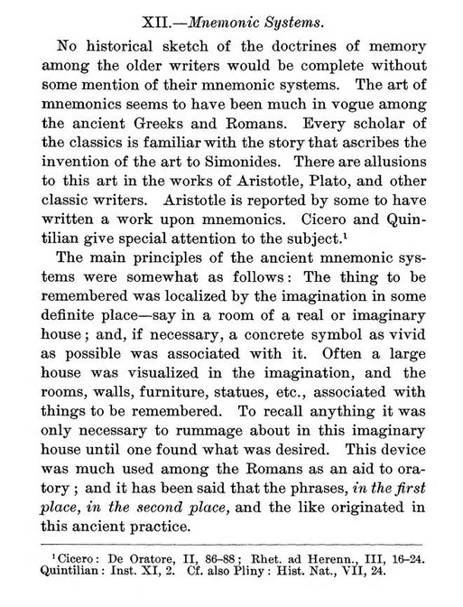An excerpt from Burnham’s Memory, Historically and Experimentally Considered