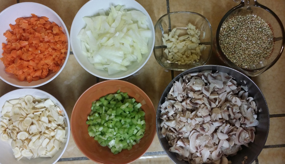 Chopped vegetables